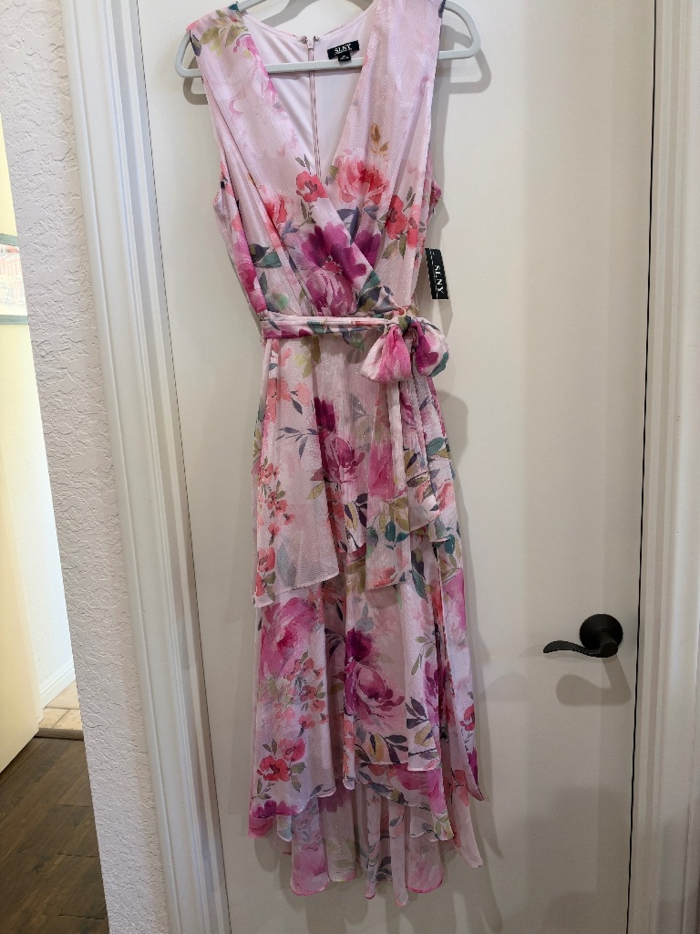 SLNY dressy high/low dress, Size 14, NEW
